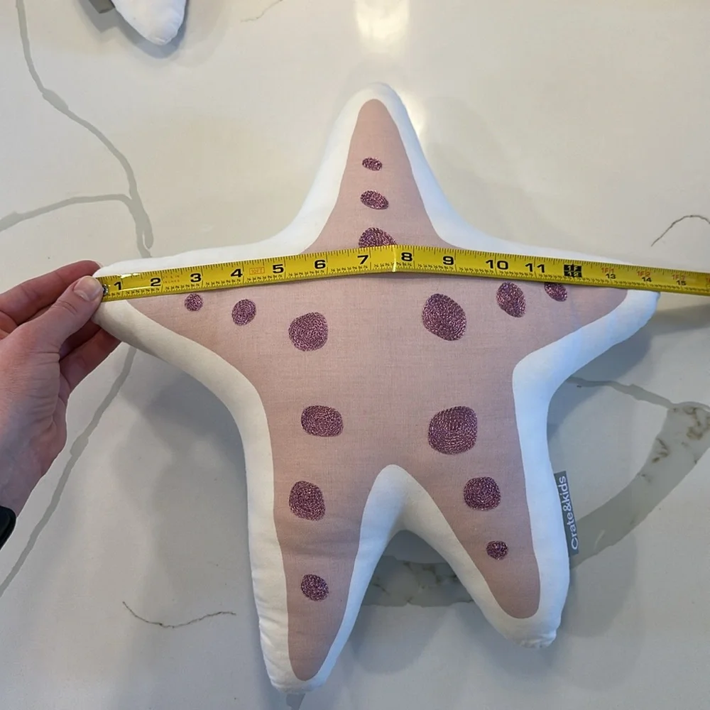 Crate & kids white purple starfish decor pillow 💜🤍